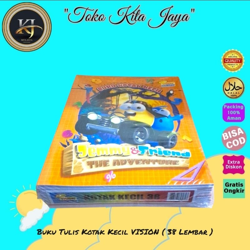 

Buku Tulis Kotak Kecil VISION 38 Lembar ( 1 Pack )
