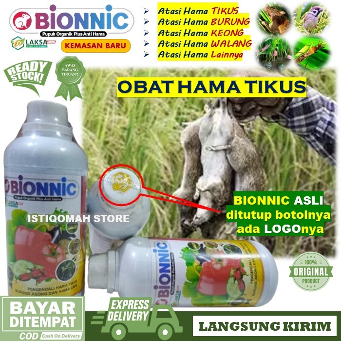 BIONNIC 500ml Obat Hama Tikus Pada Padi di Sawah - Obat Pembasmi Hama Tikus Di Sawah  - Obat Pengusi