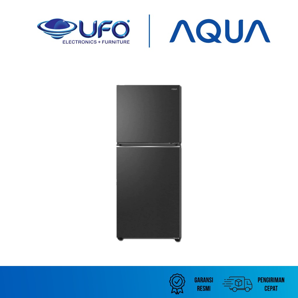 Aqua Kulkas 2 Pintu Non Inverter Metal Door 185 Liter AQR-DTM245CBP(DS)