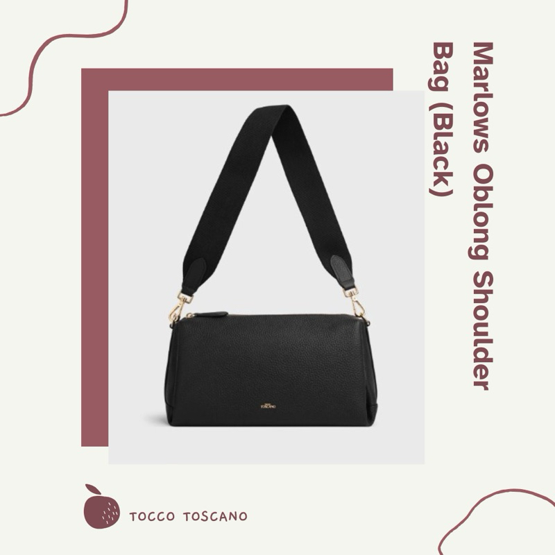 [PRE ORDER] TOCCO TOSCANO Marlows Oblong Shoulder Bag | Black - Dark Plum - Blue - Camel | Original