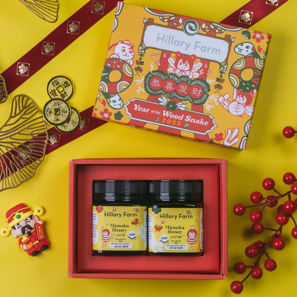 

Hampers Chinese New Year / CNY Manuka Honey UMF 5+ 250gr dan Manuka Honey UMF 10+ 250gr