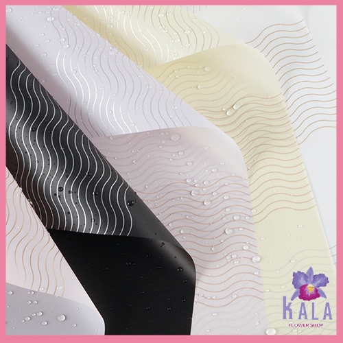 

20 Lembar kertas buket chellopane bunga list gold wave KB6188