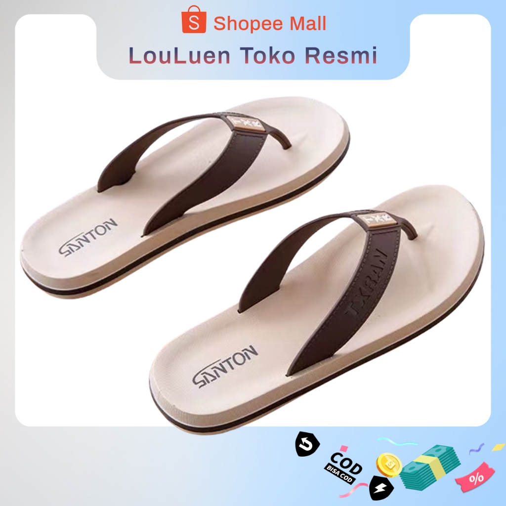 LouLuen Sandal pria original 100% Sandal pria keren Sandal cowok Sandal pria