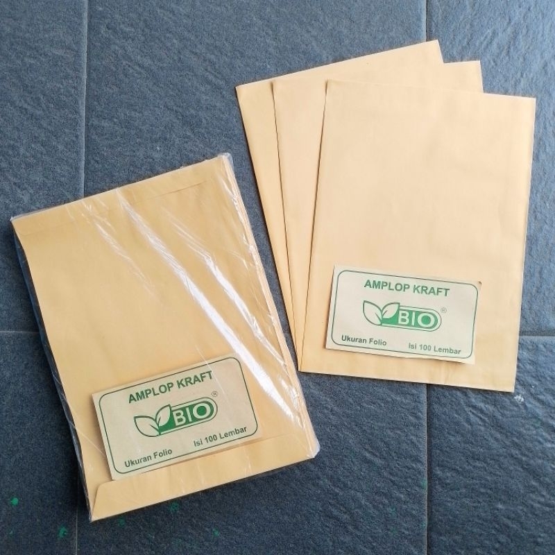 

RB Amplop Coklat BIO Folio [ F4 ] ( Pak 100 Lbr ) [ Original ]