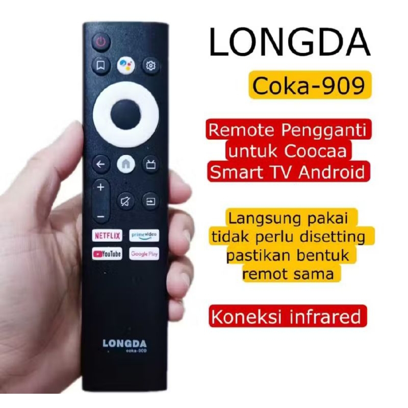 LONGDA coka 909 remote pengganti untuk cooca smart TV android