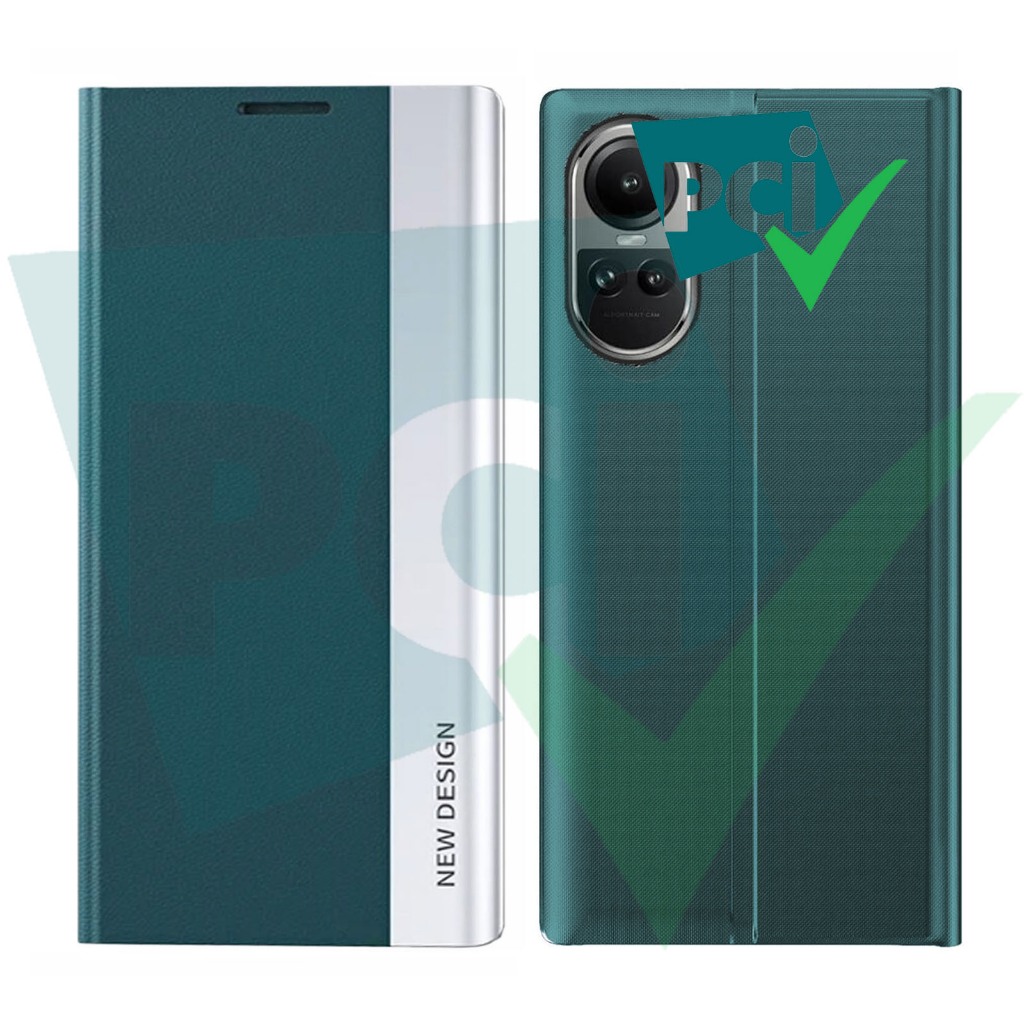 Flip Case Oppo Reno 10 5G Electro Standing Casing HP Smart Windows Premium Super Full 360 Degree Mew