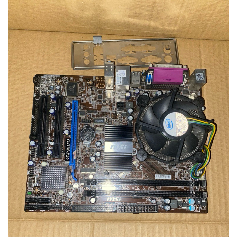 motherboard mobo G41  DDR3 Merk Msi pluss prosesor core 2 duo