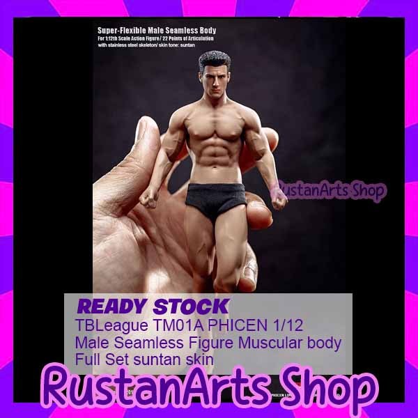 TBLeague TM01A PHICEN 1/12 Male Seamless Figure Muscular body Full Set suntan skin