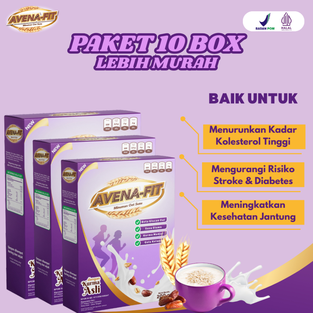 

PAKET 10 BOX Avena-Fit Solusi Turunkan Kolesterol