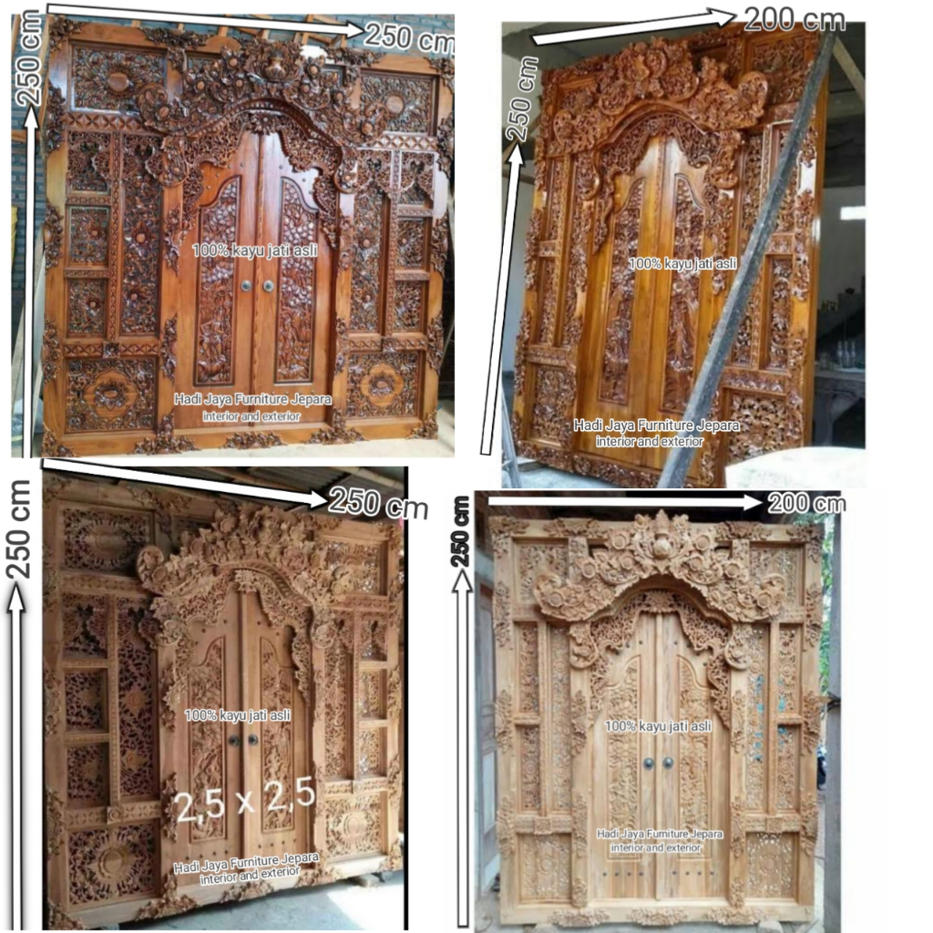 Pintu gebyok style motif bali pintu relief