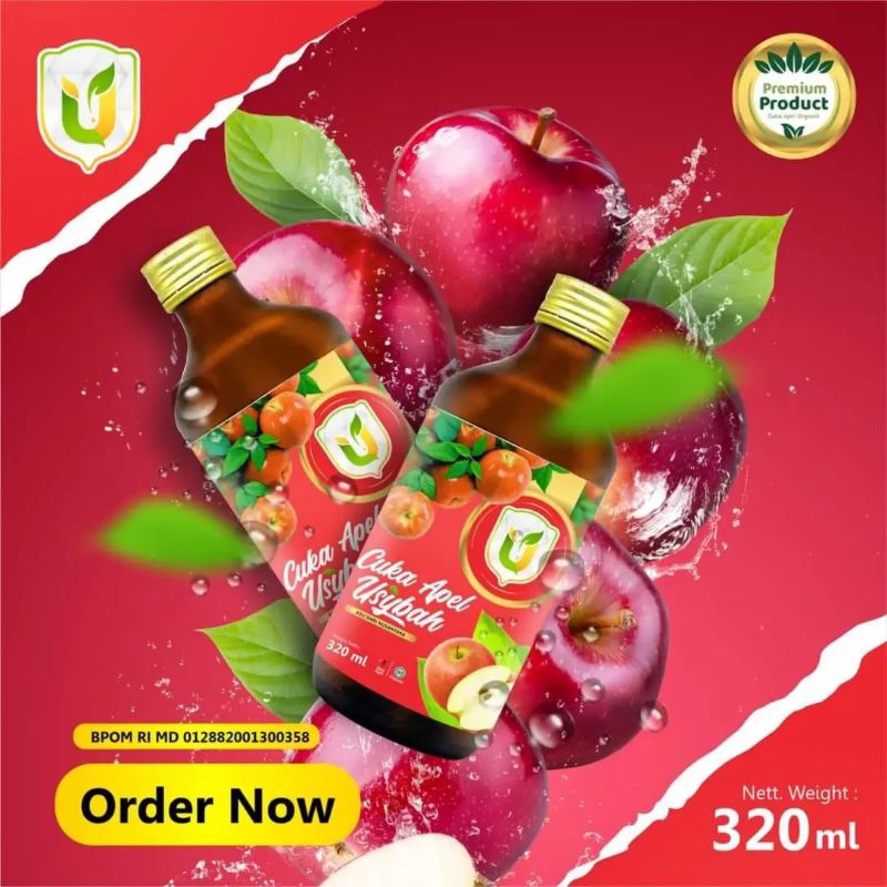 

Cuka Apel USYBAH Apple Cider Vinegar With The Mother 320 ml