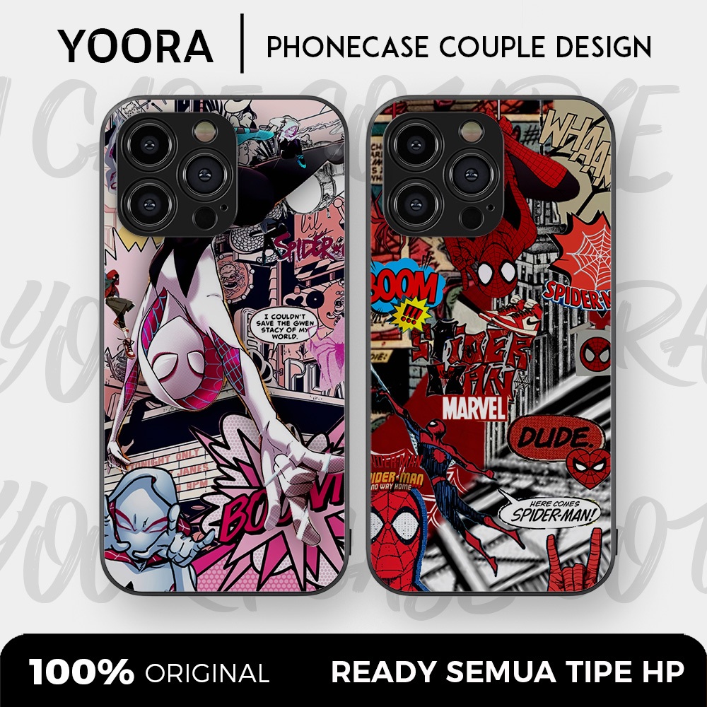 [SPI10] Custom Case Couple Spiderman Spidergwen Premium Bisa Untuk Semua Tipe Hp