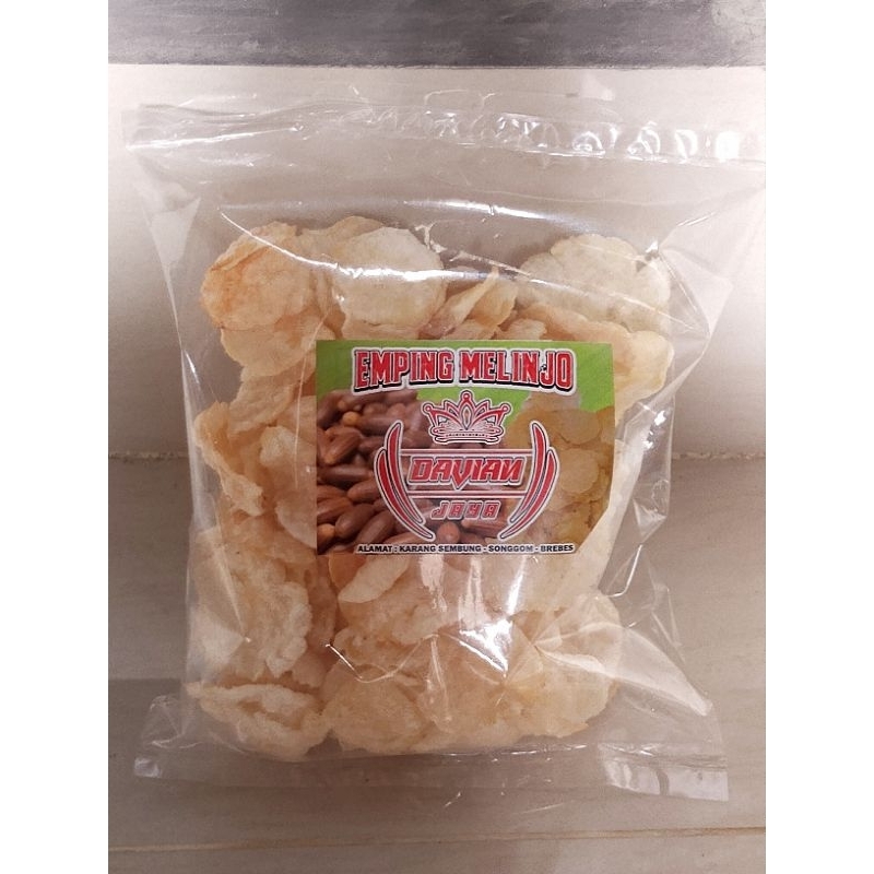 

Emping melinjo mateng kemasan 100gram