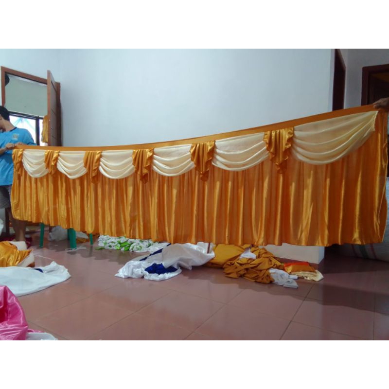 skirting meja panjang 7,5 meter T. 70cm || rok pinggiran meja