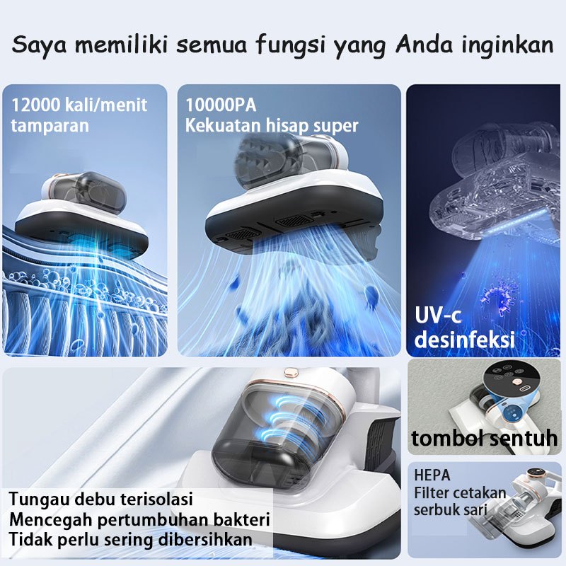 promo terbaru big promo toya 10000pa vakum cleaner kasur/uv-c vacuum cleaner kasur anti
