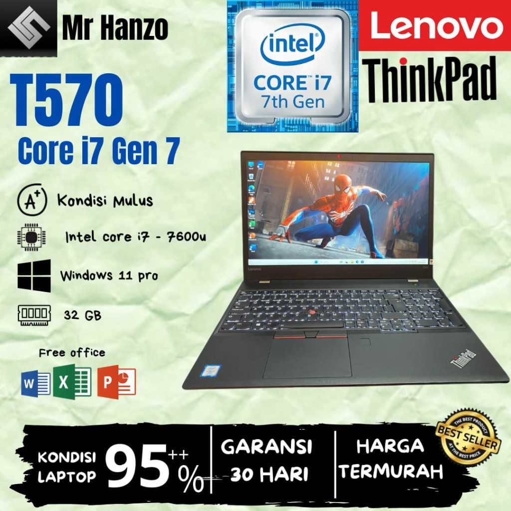 LENOVO THINKPAD T570 CORE I7 GEN 7 | 32GB | 1TB | WIN 11 PRO | 15 INCH | FHD