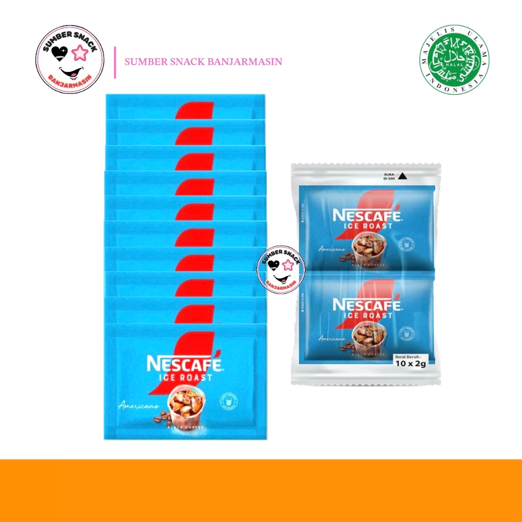 

Nescafe Ice Roast Americano Renceng (Isi 10 Sachet/Renceng) (2gx10)