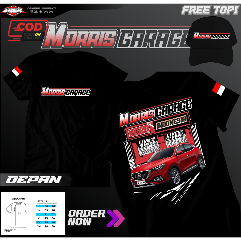 KAOS MOBIL MORRIS GARAGE||BAJU MOBIL MG||BAJU MOBIL MG TERBARU||KAOS MOBIL MG HS
