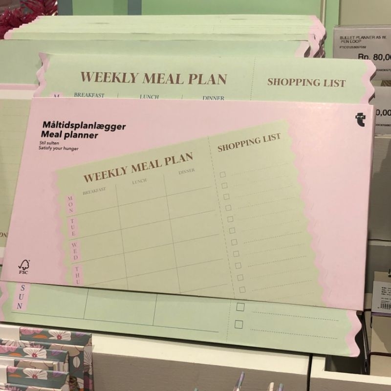 

[JASTIP FLYING TIGER] Weekly Meal Planner Journal