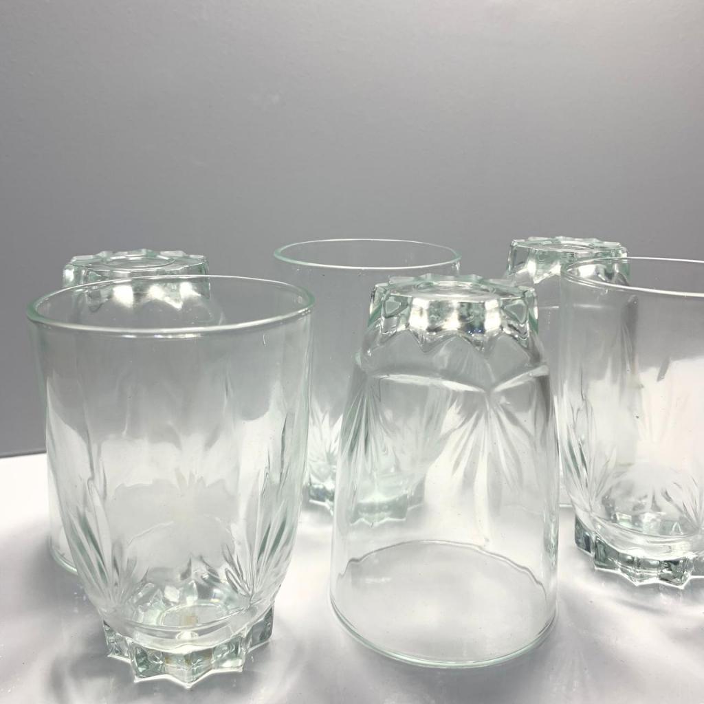 6 Pcs Gelas Kaca Belimbing Kecil / Gelas Kopi Teh / Gelas Kaca 6 pcs