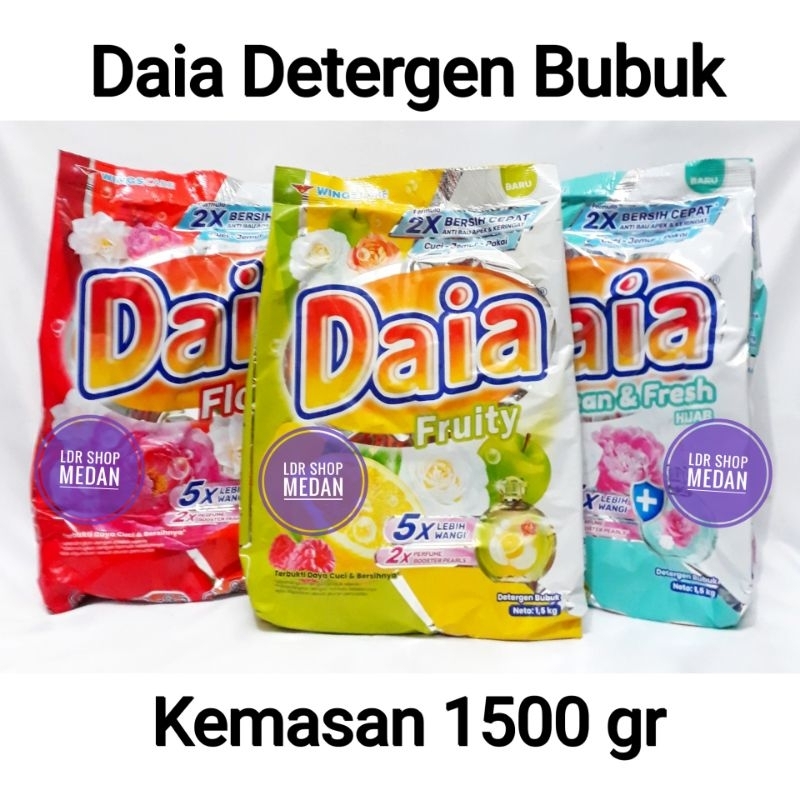 DAIA Detergen bubuk Daia 1.5 Kg