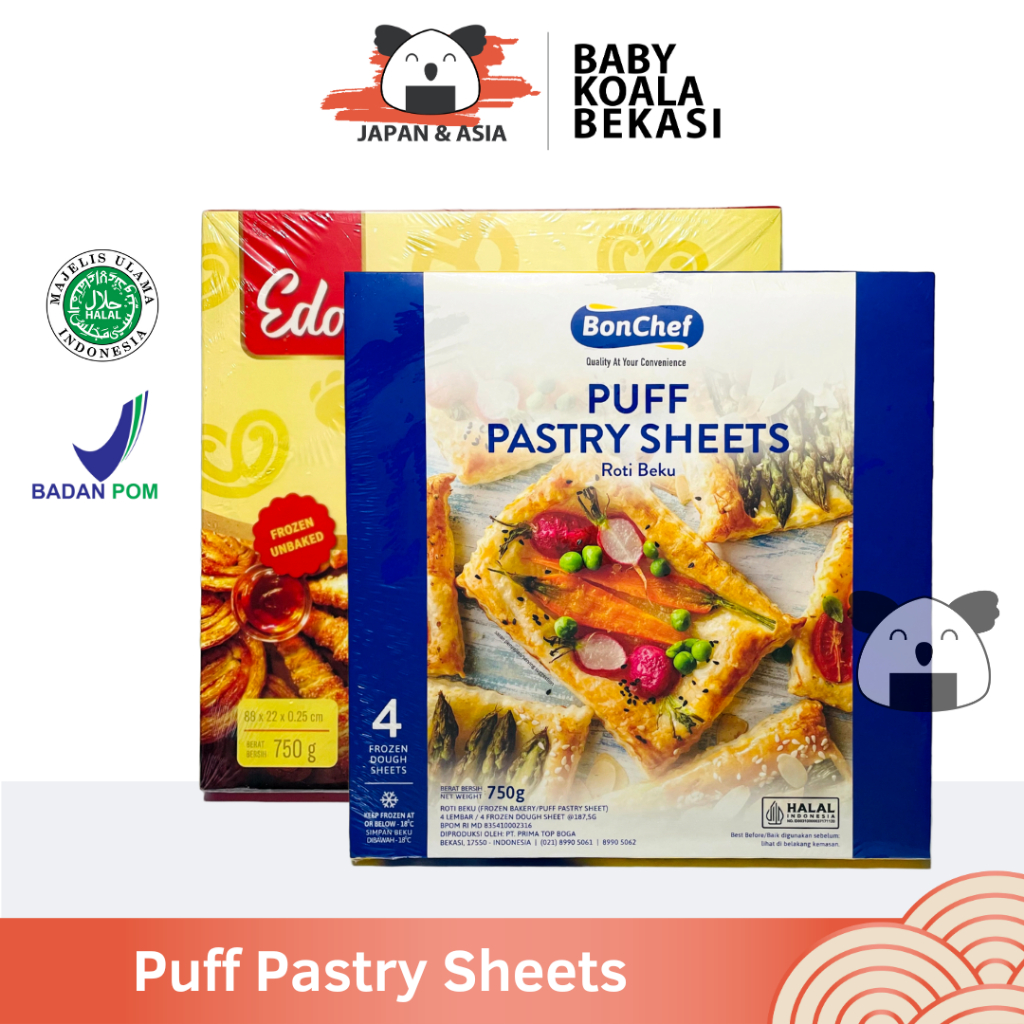 

PUFF PASTRY Croffle Sheet EDO & BONCHEF 750 g Halal | Kulit Zuppa Soup - BKB