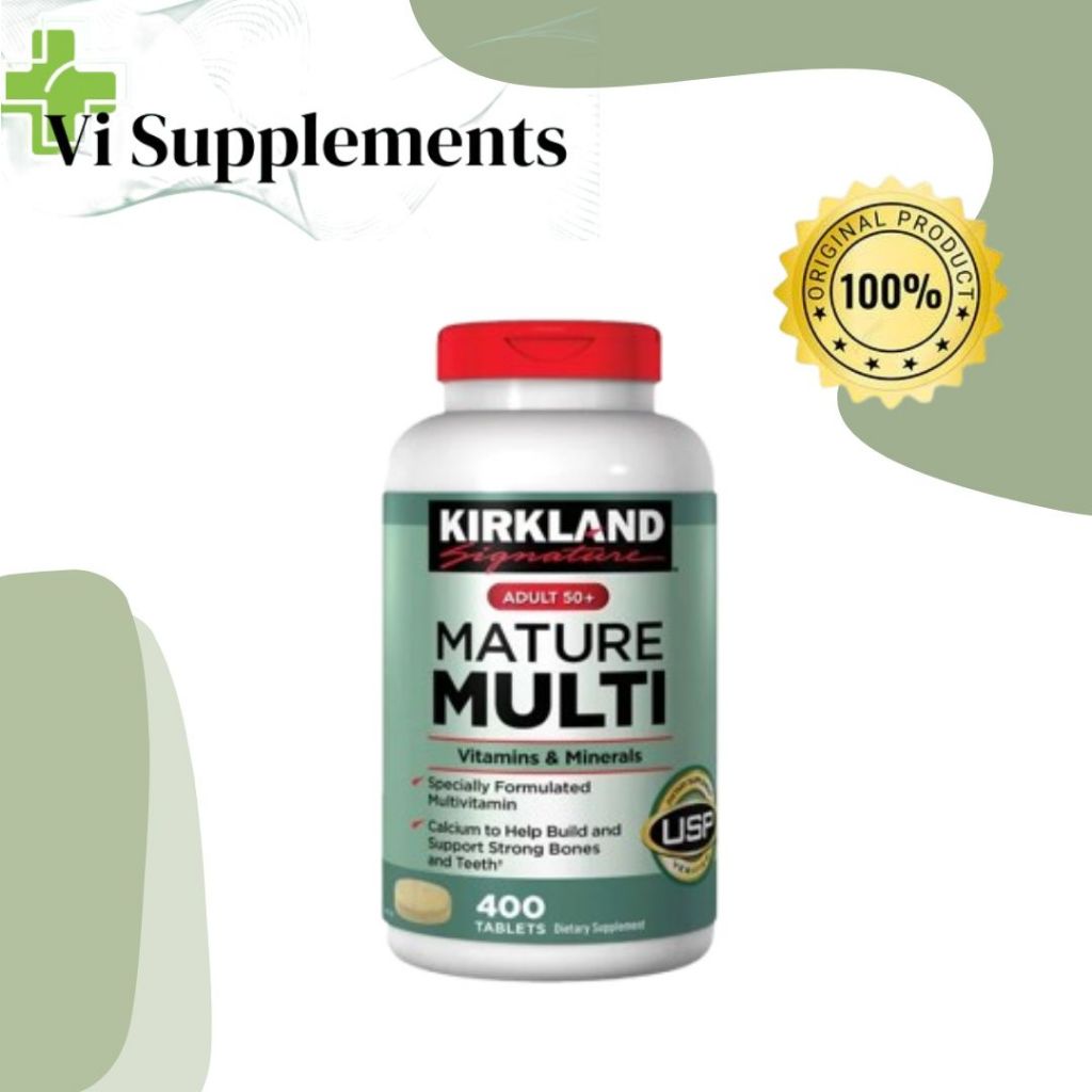 VI SUPLEMENTS - Kirkland Signature Adult 50+ Mature Multi Isi 400 capsules