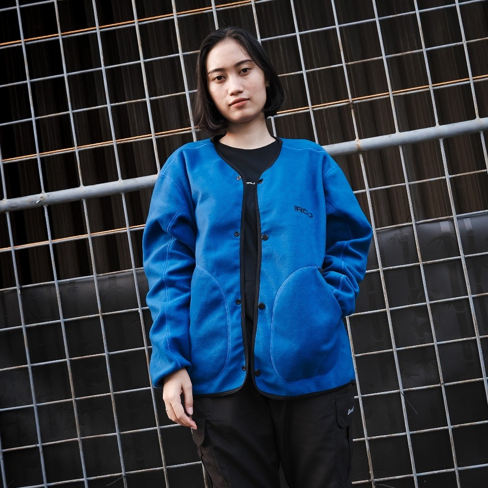 Jaket Gunung Wanita Irco Polar Tebal Omni Heat Insulation Hangat Jumbo - Sweet Cardigan Anti Dingin