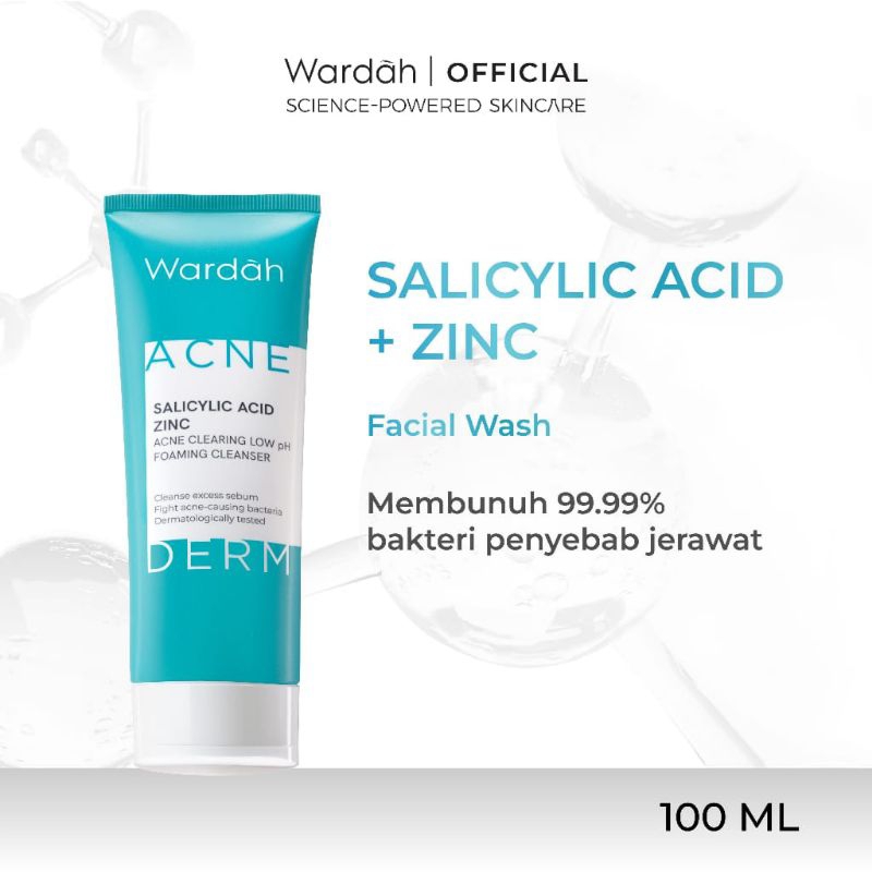 WARDAH ACNE SALICYLIC ACID ZINC l SABUN WAJAH/ SABUN MUKA/FACIAL WASH/ FOAM