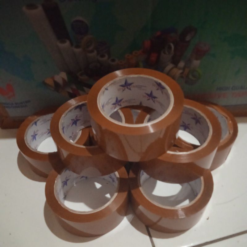 

Lakban coklat 100 yard