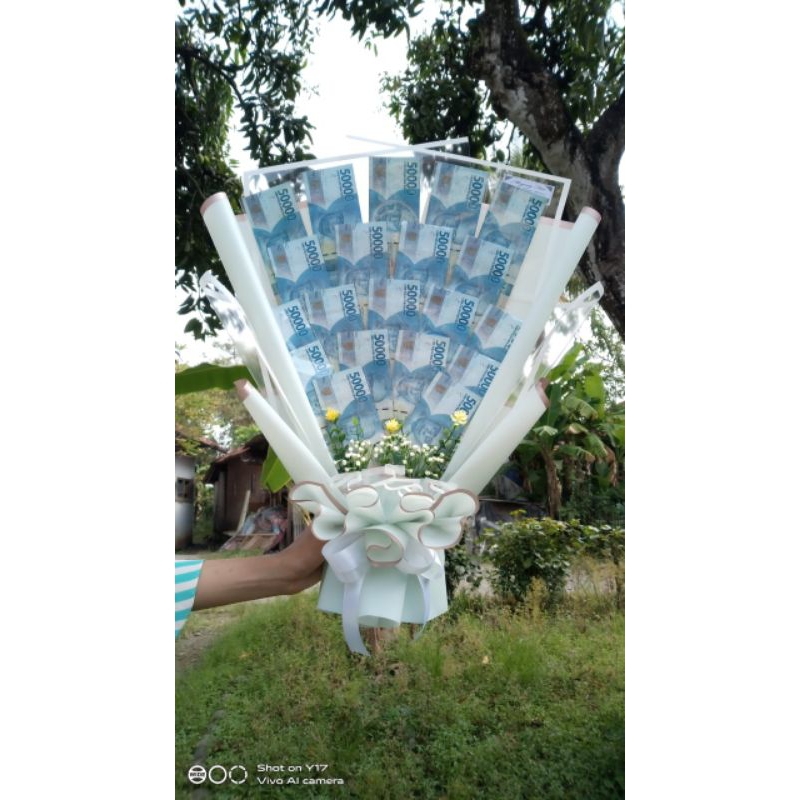 Buket Uang Isi 20 Lembar (edisi 50 dan 100 ribu)