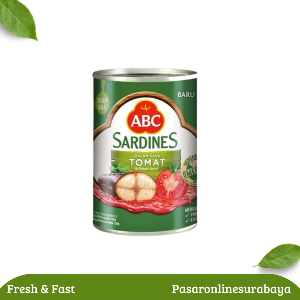 

Sarden ABC Saus Tomat 425 Gram Sardines ABC