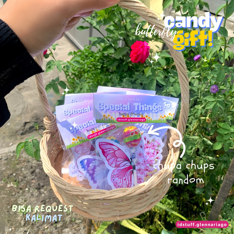 

Candy gift / mini gift permen / gift permen lucu butterfly / mini souvenir aesthetic