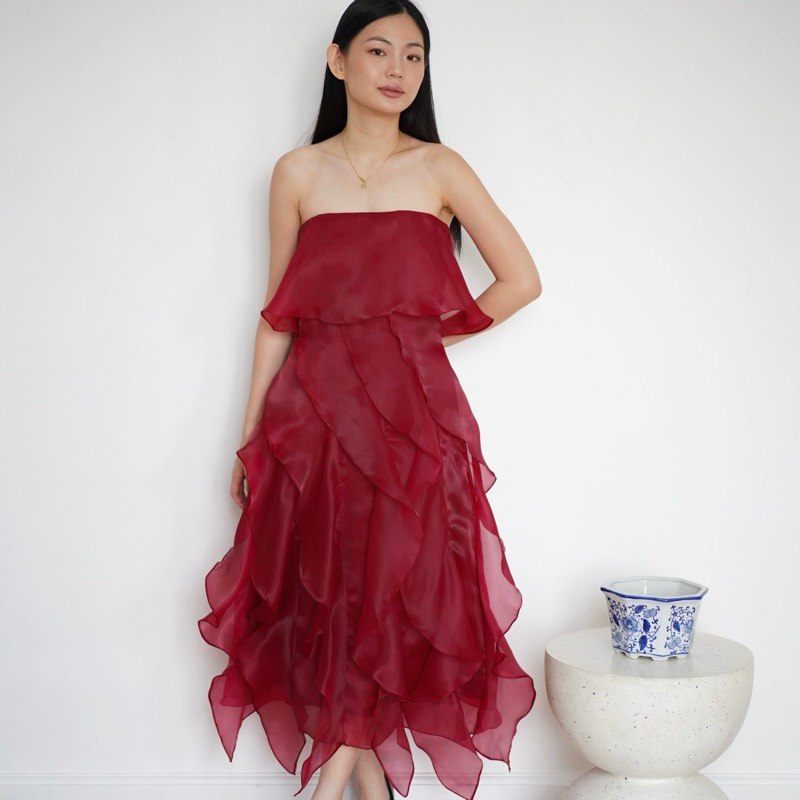 Eostre Dress | Maroon