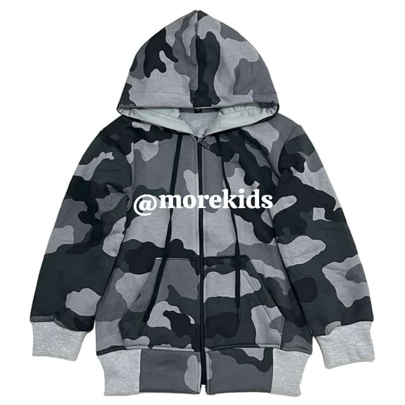 Morekids - Hoodie Zipper Anak - Camo Army