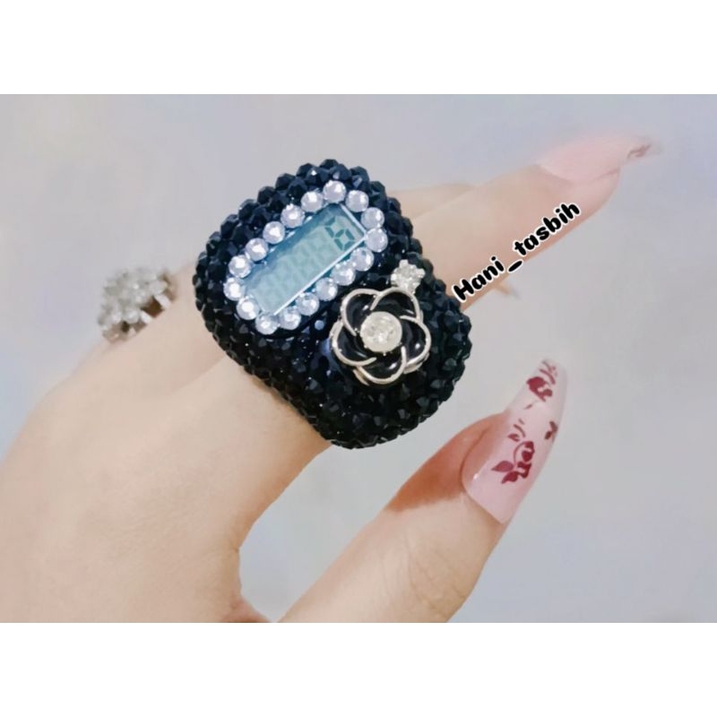 Hani tasbih digital swarovski bunga permata tasbih hias daily