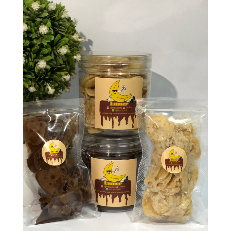 

pisang lumer toping COKELAT (kemasan toples 400ml)