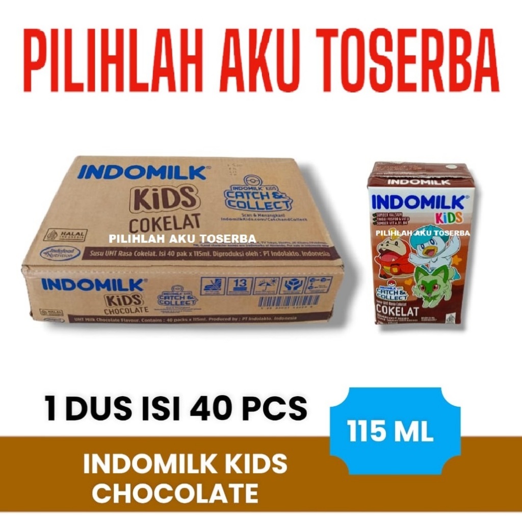 

Susu INDOMILK KIDS COKLAT (Cokelat) UHT - 115 ml (1 DUS ISI 40)