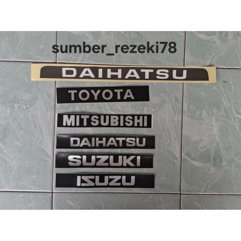 sticker stiker plat nomer /stiker tulisan buat atas plat nomer belakang/stiker plat nomer