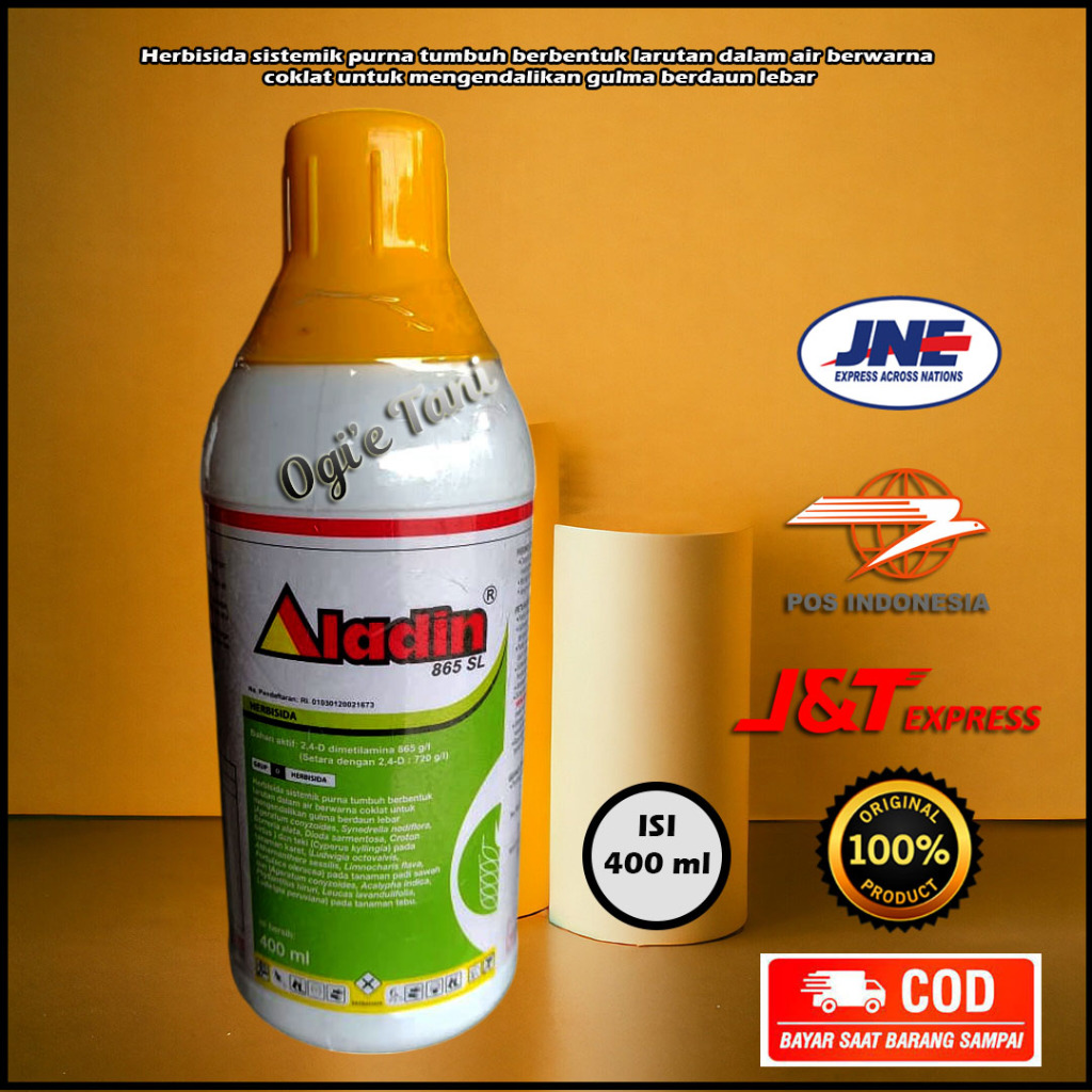 Herbisida ALADIN 865 SL, Mengendalikan Gulma Berdaun Lebar, Isi 400ML