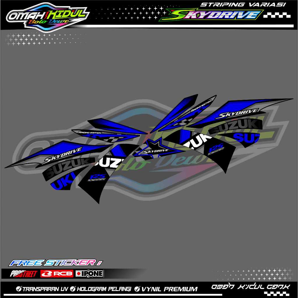 STRIPING VARIASI MOTOR SUZUKI SKY DRIVE / STIKER LIST MOTOR SUZUKI SKY DRIVE