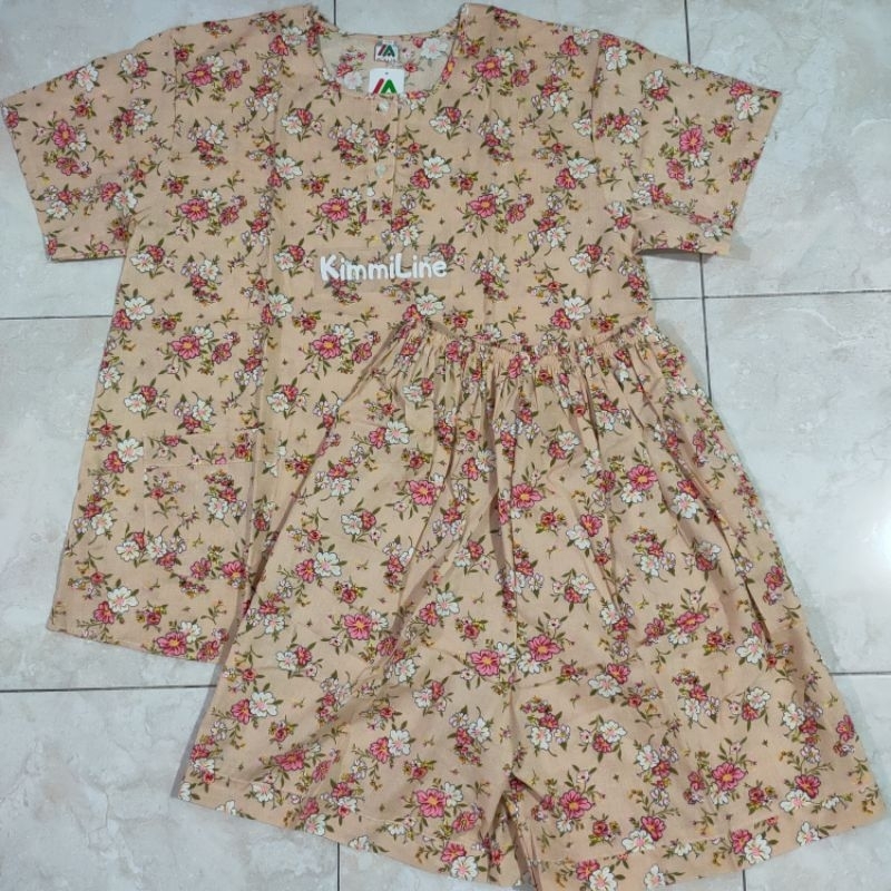 Setelan Baju Tidur Merlin Bahan Katun Ukuran Dewasa Super Jumbo HP XXL Celana Pendek Hotpants Motif 