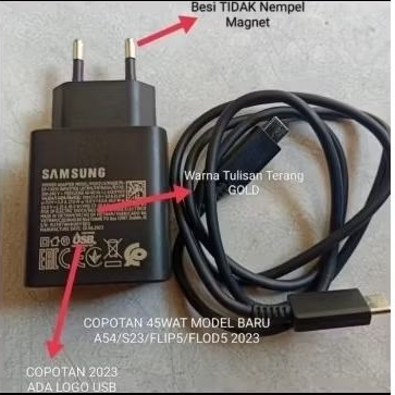 Charger Samsung Galaxy Tab S8 S8 Ultra Copotan 45WATT