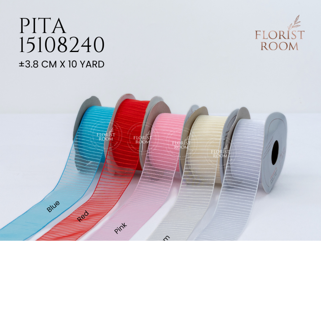 

Pita 15108240 ±3.8cm x 10yard - pita motif - ribbon - dekorasi - kado