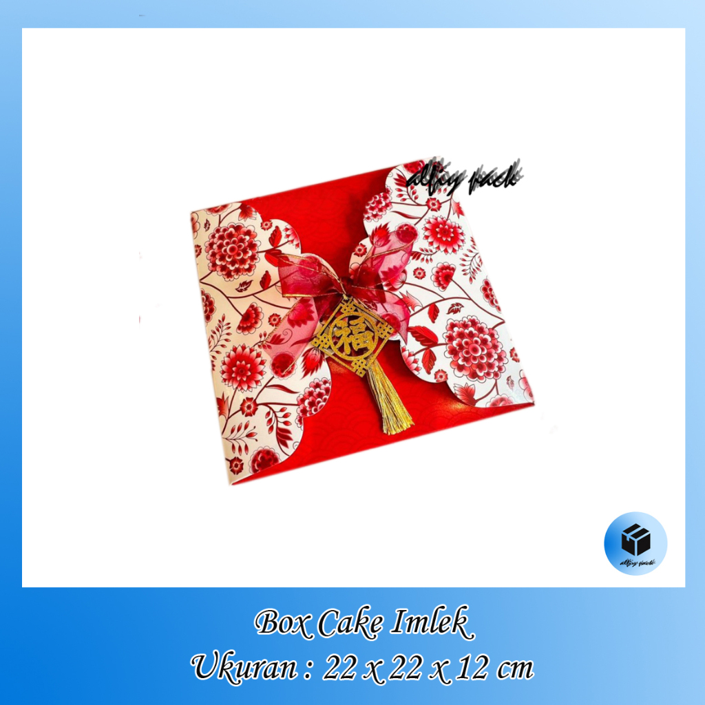 

1pack isi 10pcs BOX CAKE IMLEK 22X22X12 CM DUS PACKAGING KUE IMLEK CNY KOTAK KUE KUE LAPIS DUS BOLU