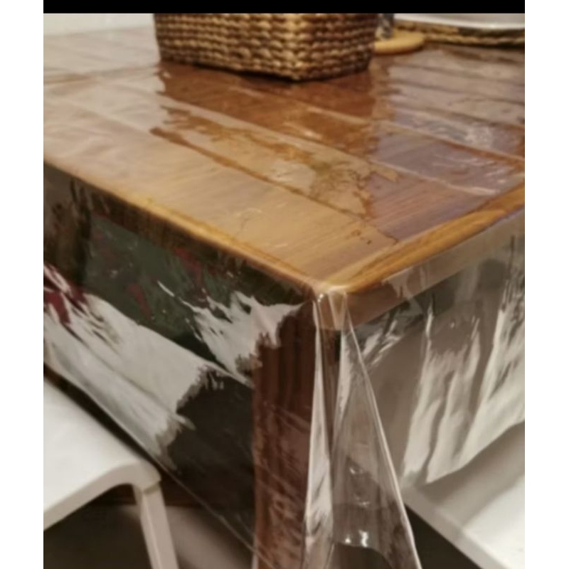 taplak meja bening/plastik mika meteran/plastik mika lemes meteran