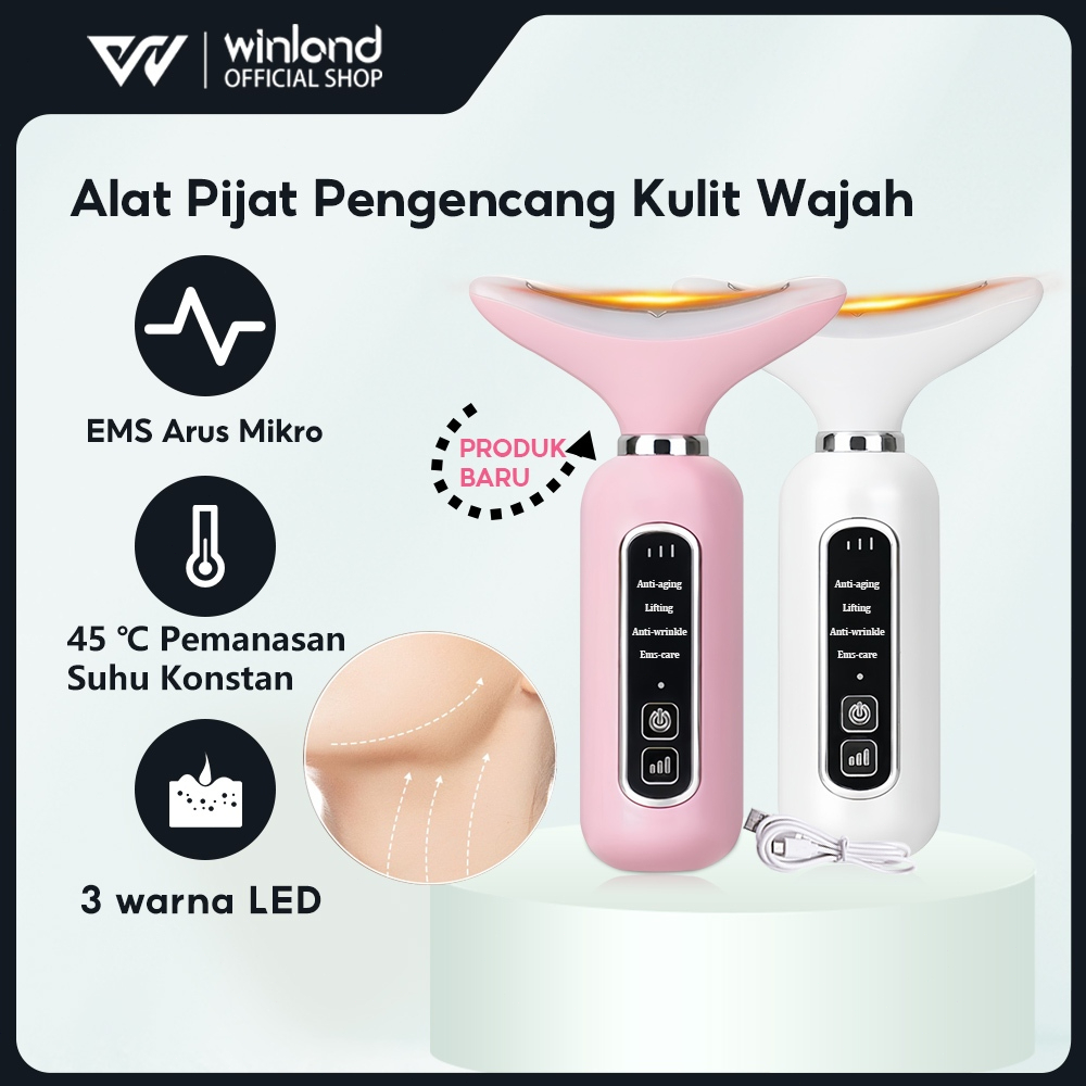 Winland Alat Pijat Pengencang Kulit Wajah Getar Multifungsi Untuk Kecantikan Neck Eye Massager