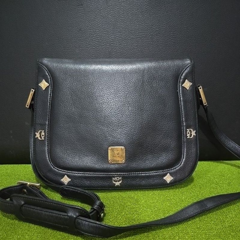 Authentic MCM Leather sling bag