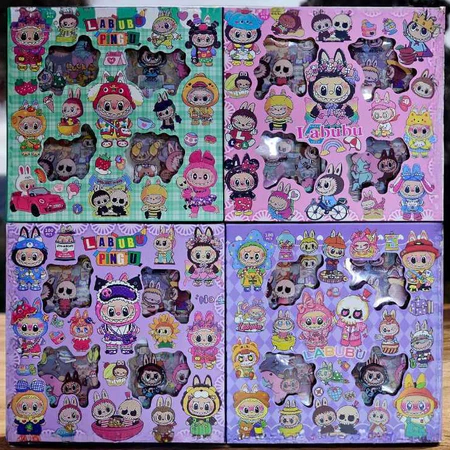 

STICKER LABUBU isi 100 Pcs/box Decorasi Gelas Buku Waterproof Anti air Stiker kartun/Sticker Karakter/stiker anak anak