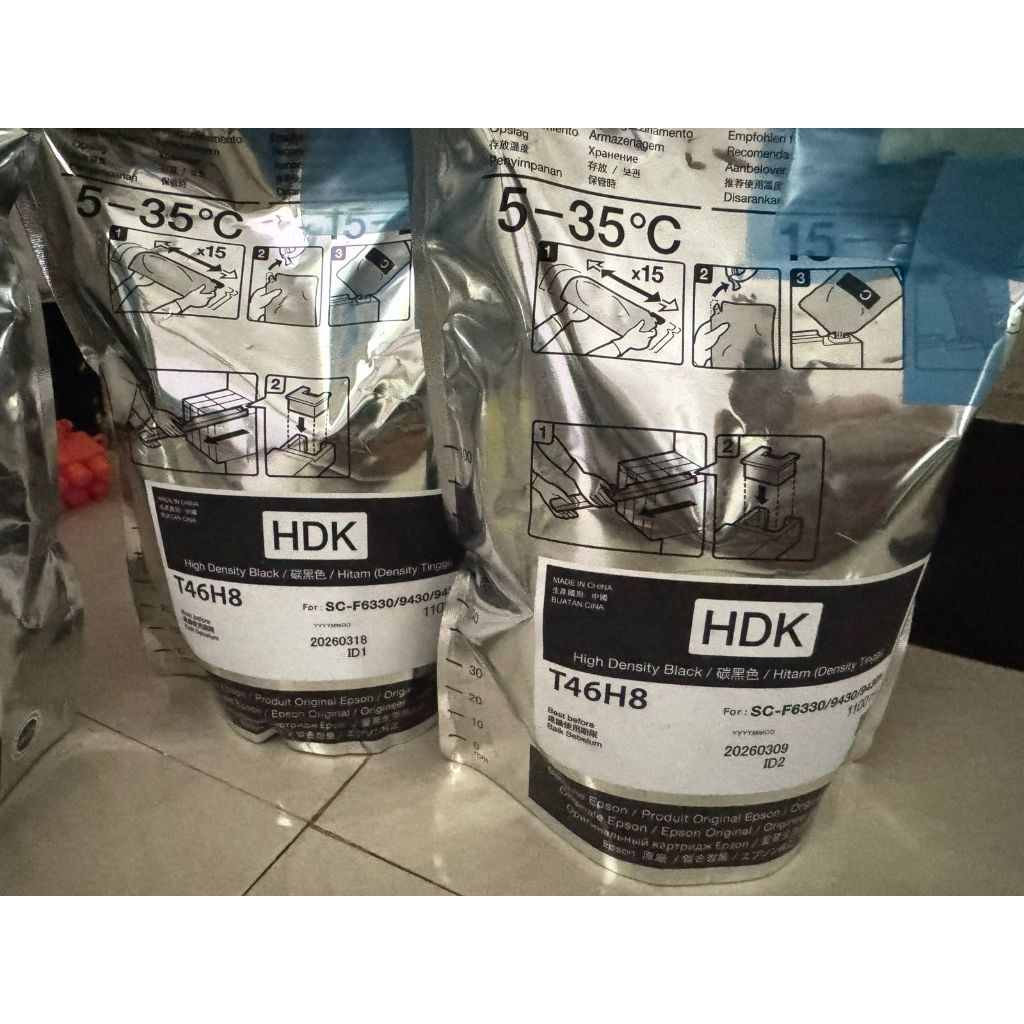 T46H8 tinta hitam HDK Untuk printer sublim epson SC-F6330/F9430/F9430H